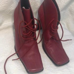 Burgundy Ankel Boots  by Navida O Nadia